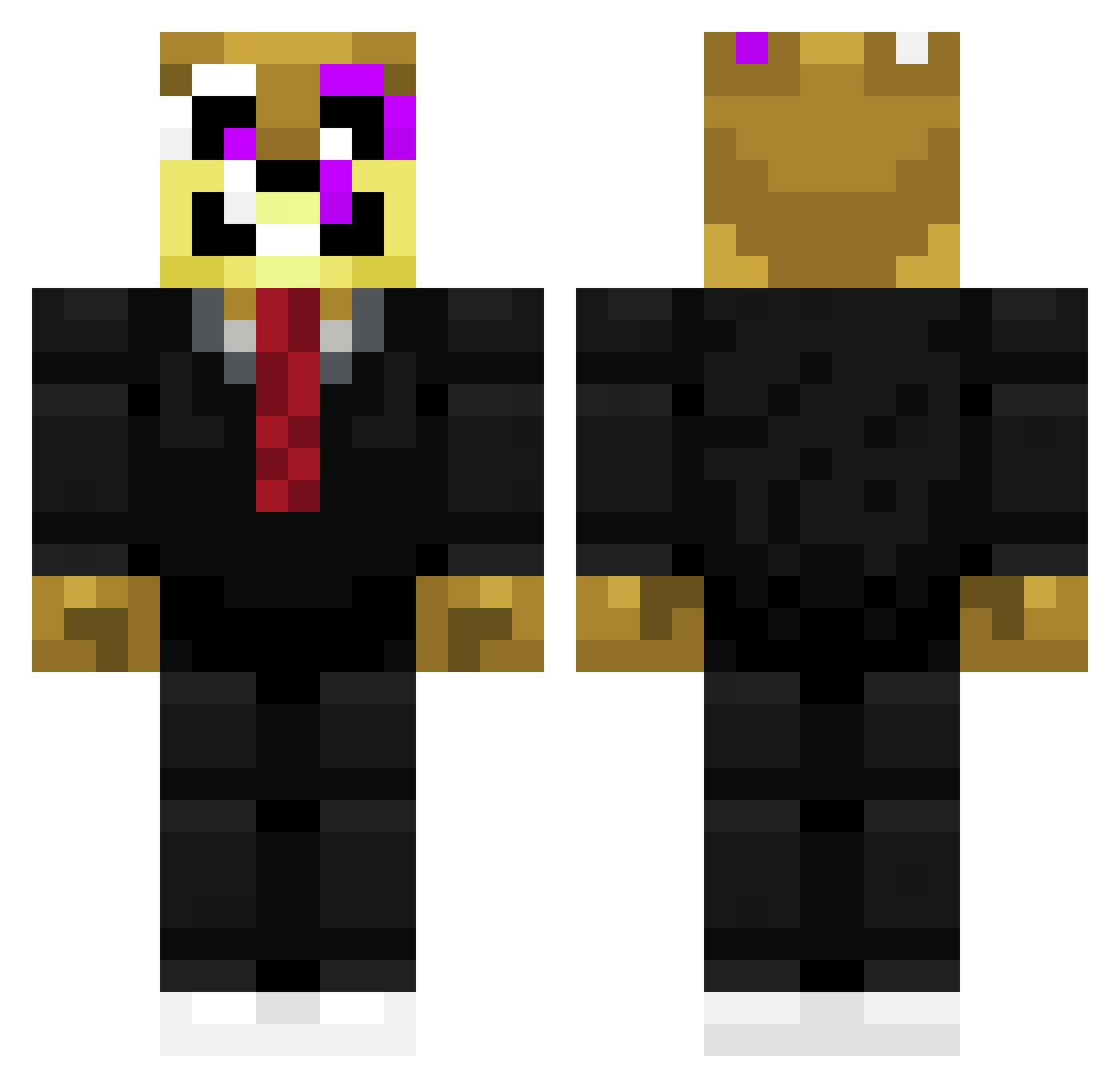 BestesWasser Minecraft skin, front and back view
