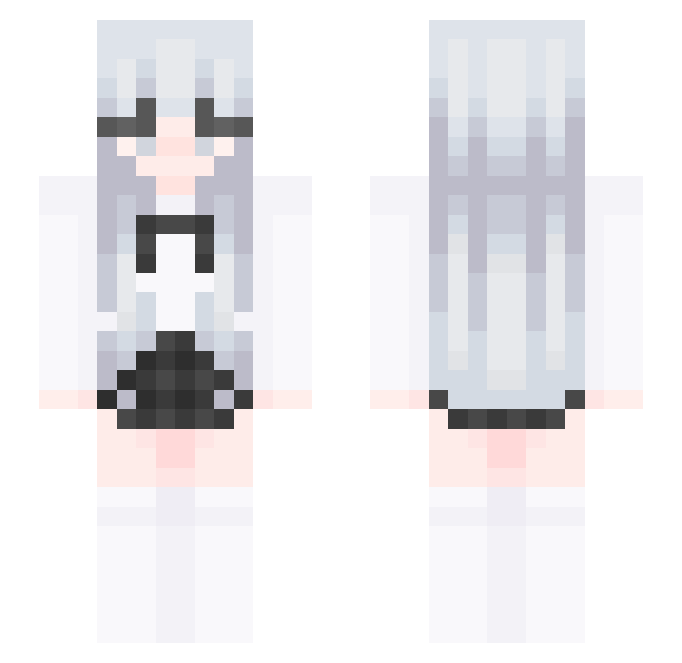 hhxh Minecraft skin, front and back view