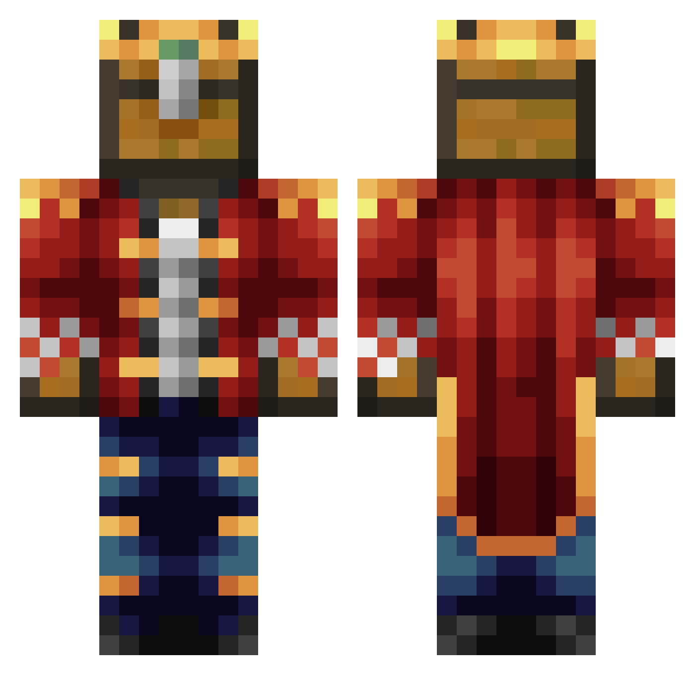 Julonuel Minecraft skin, front and back view