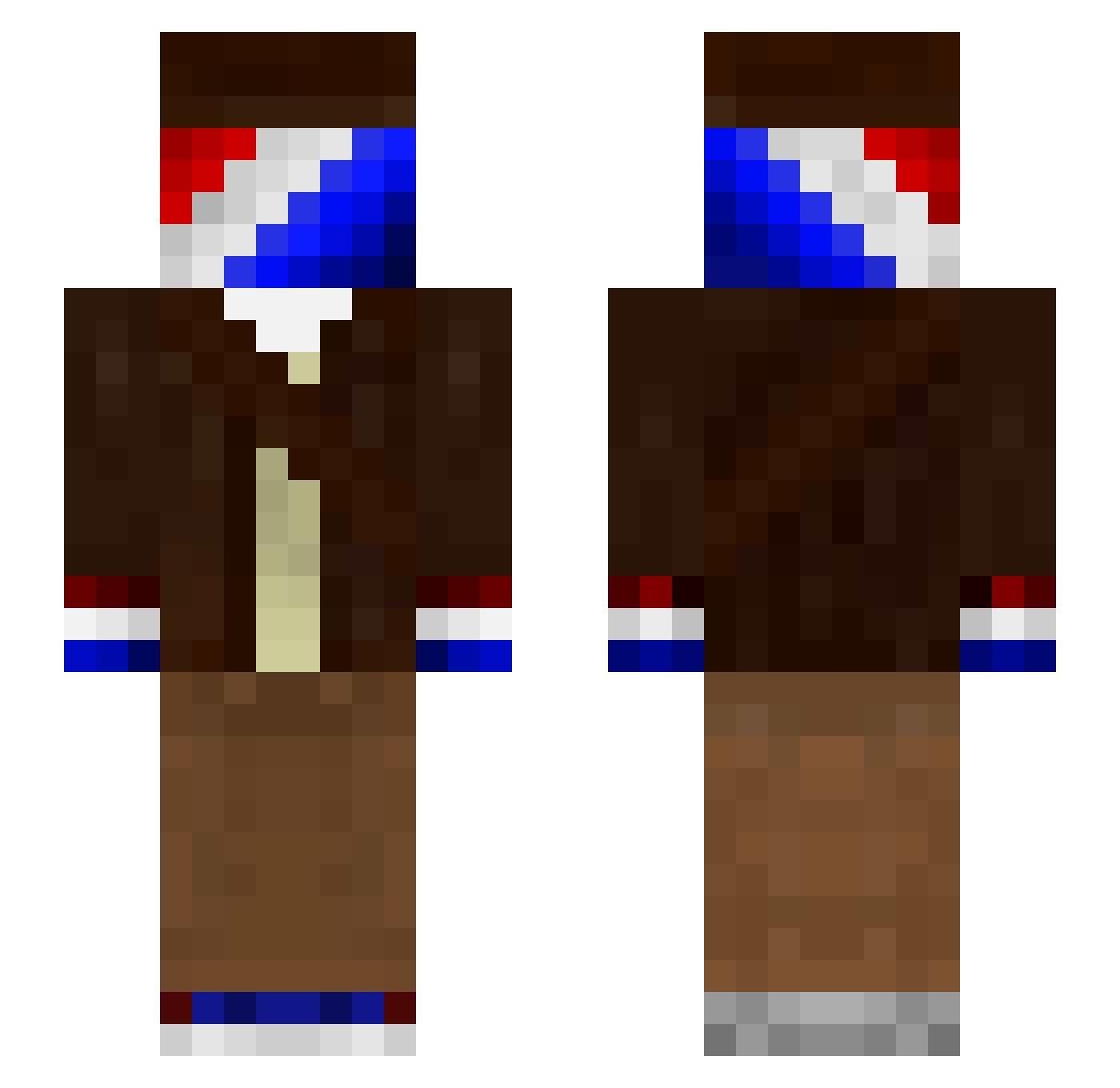 KekTehShrew Minecraft skin, front and back view