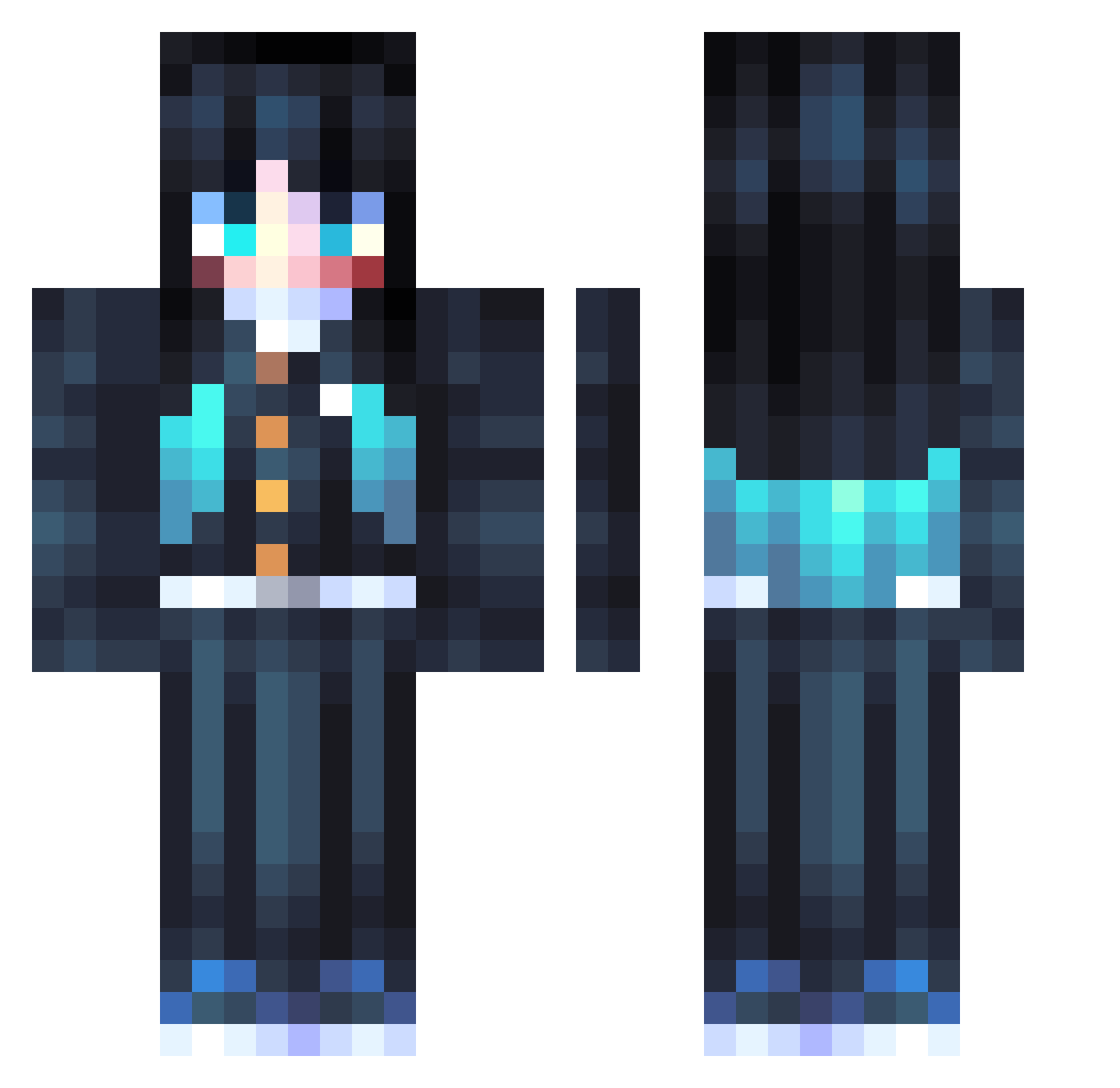 Totonosis Minecraft skin, front and back view