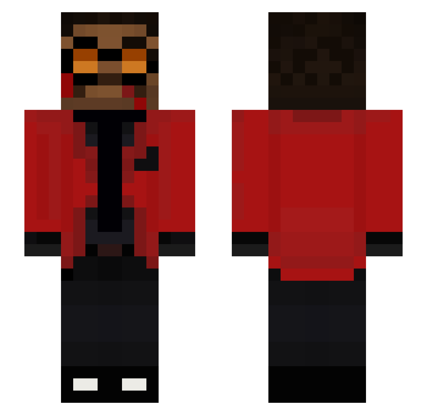 Zyngo Minecraft skin, front and back view