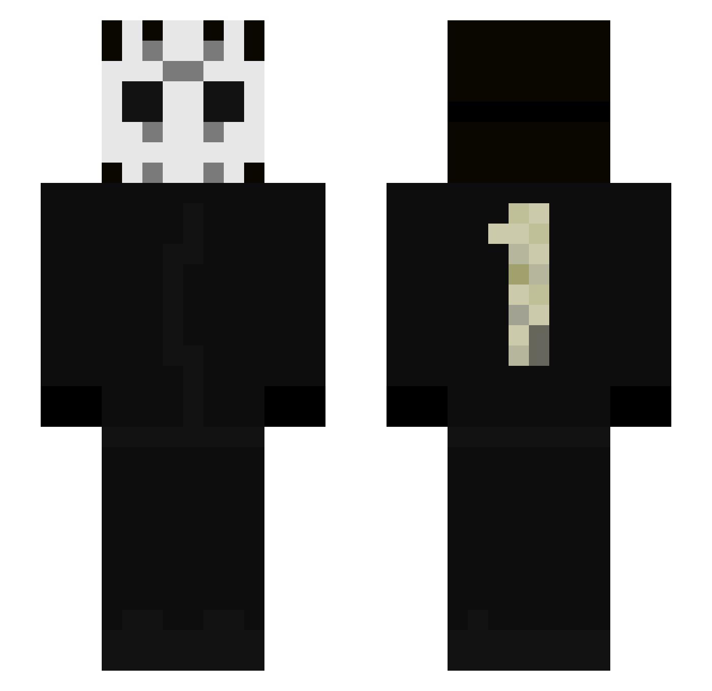 Playboi_xLix Minecraft skin, front and back view