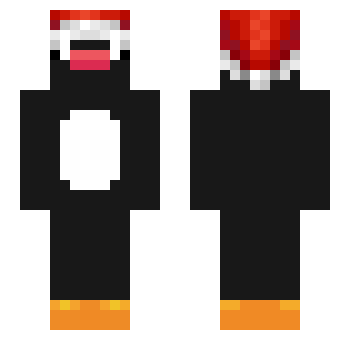 nicosta2 Minecraft skin, front and back view