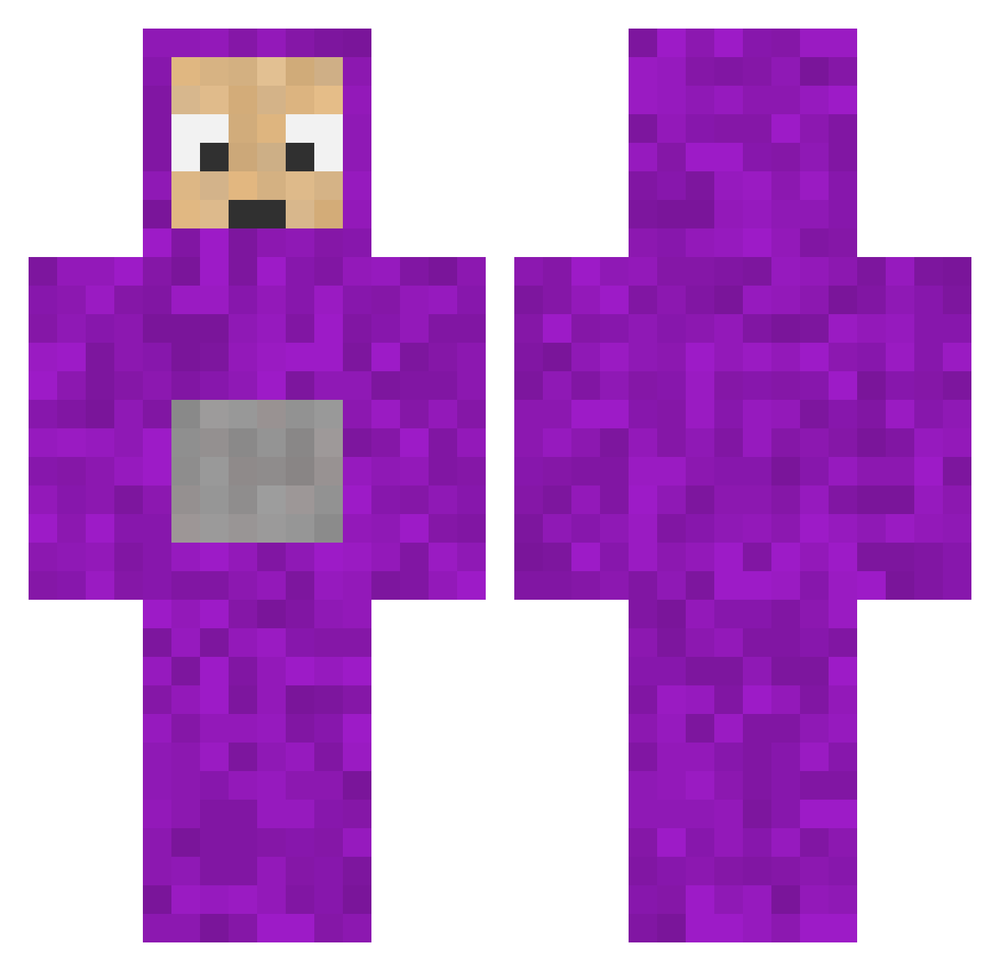 viggo55 Minecraft skin, front and back view