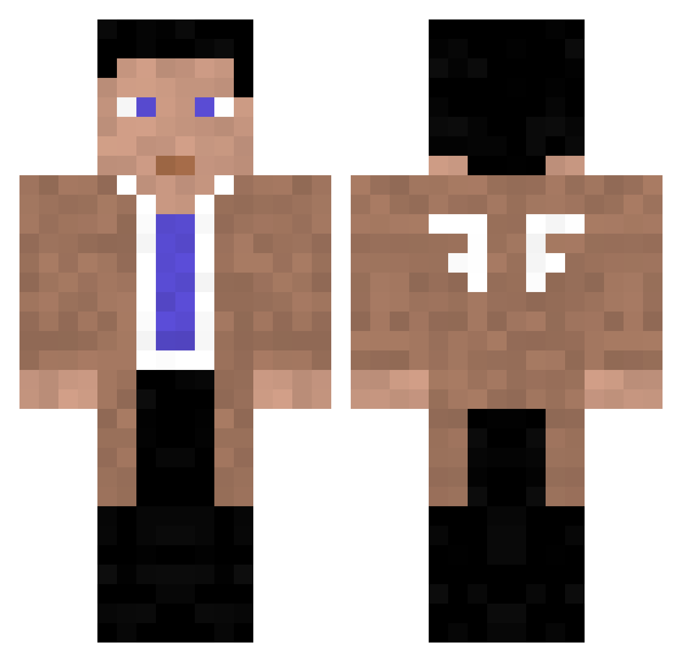 Elliptic Minecraft skin, front and back view