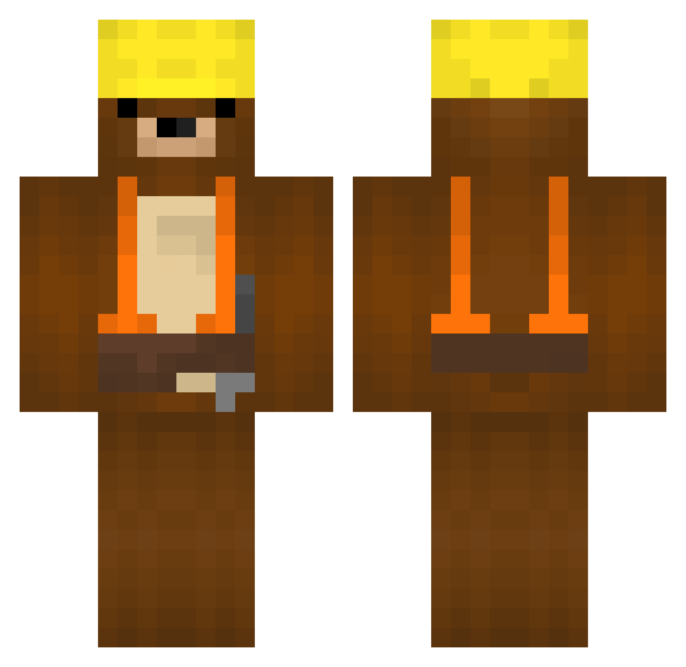 8000ms Minecraft skin, front and back view