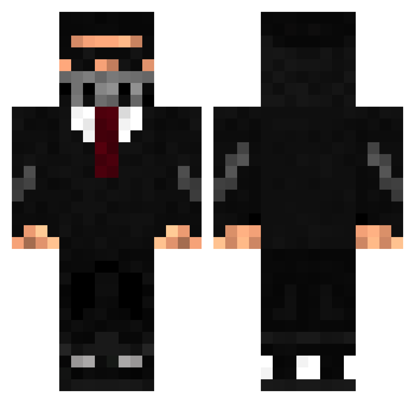 Suasa Minecraft skin, front and back view