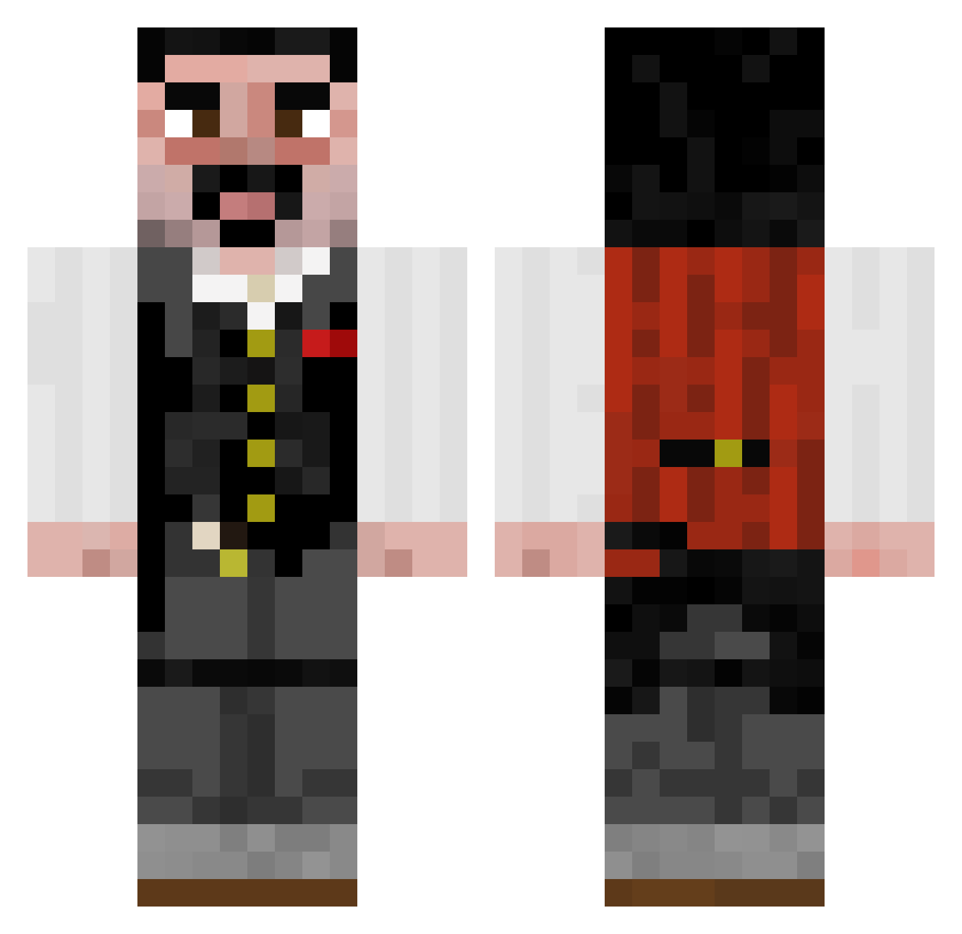 LtDibbles Minecraft skin, front and back view