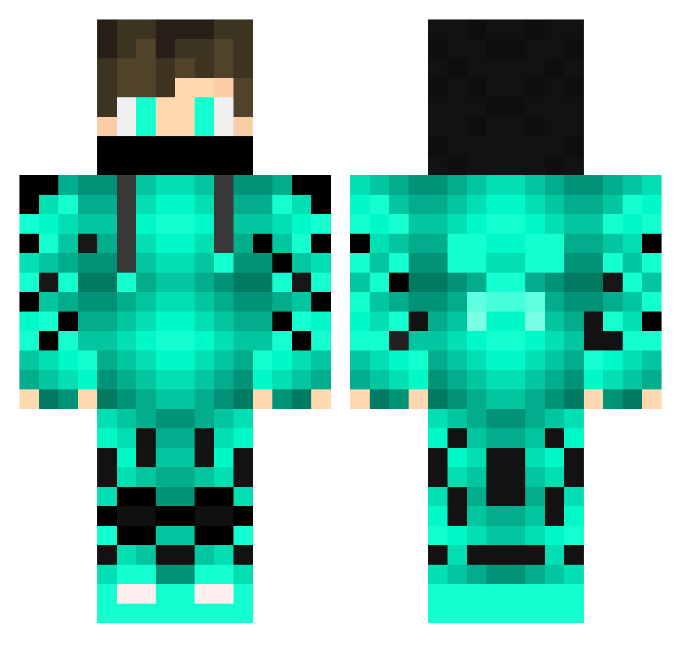 Quinton123 Minecraft skin, front and back view