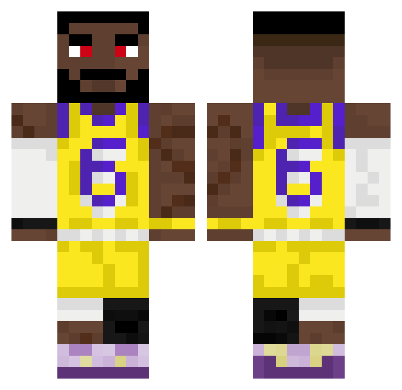 pikachuuux Minecraft skin, front and back view