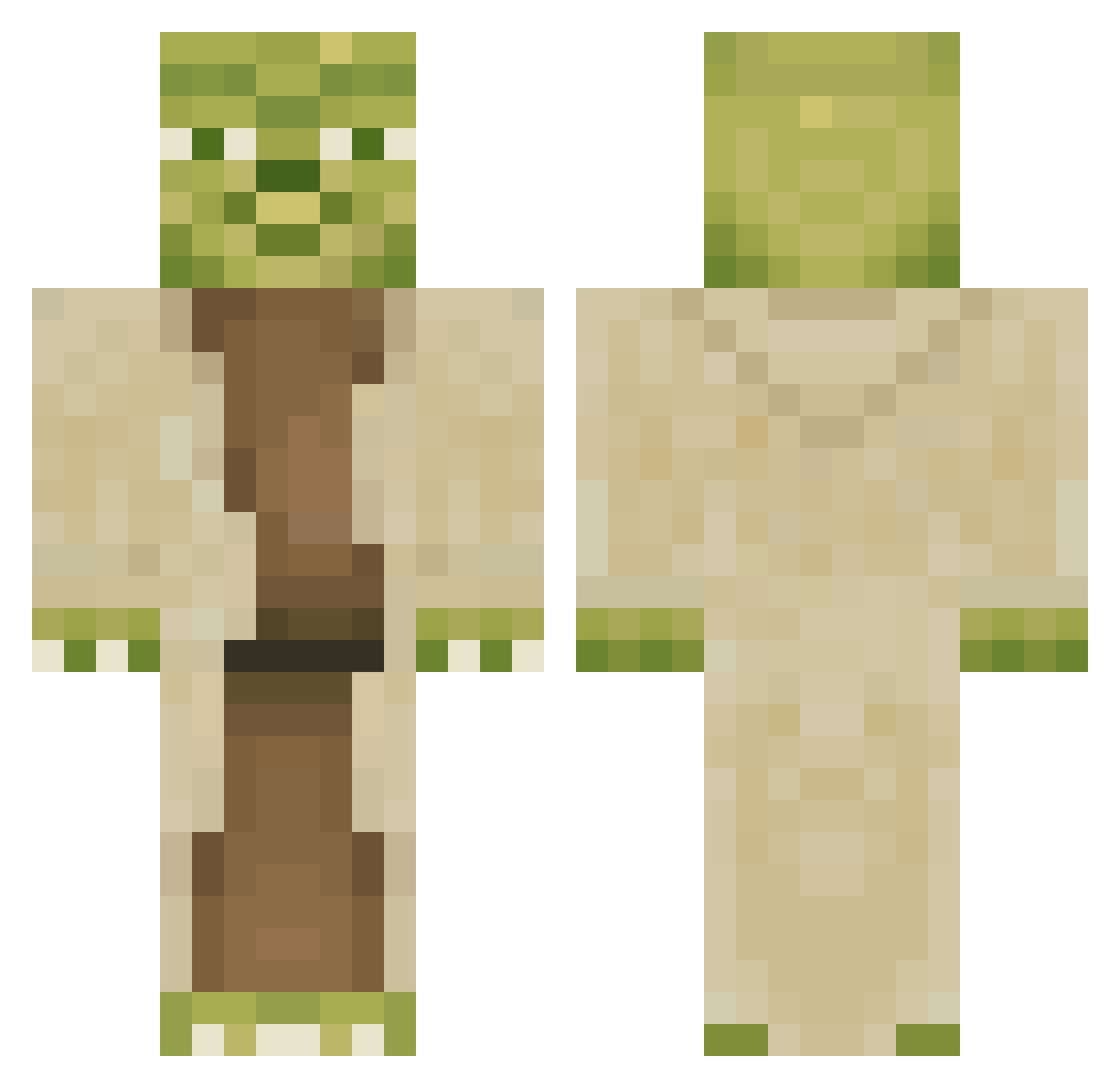 Koldn Minecraft skin, front and back view