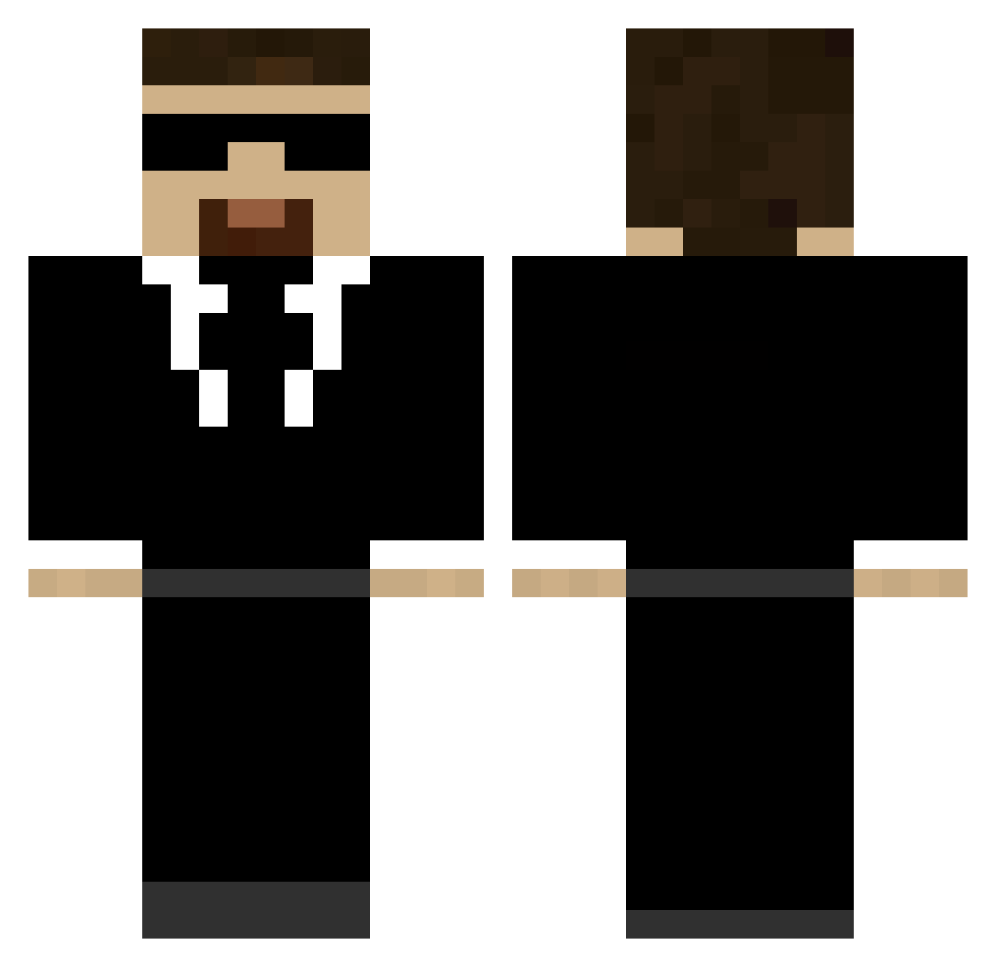 sirshady88 Minecraft skin, front and back view
