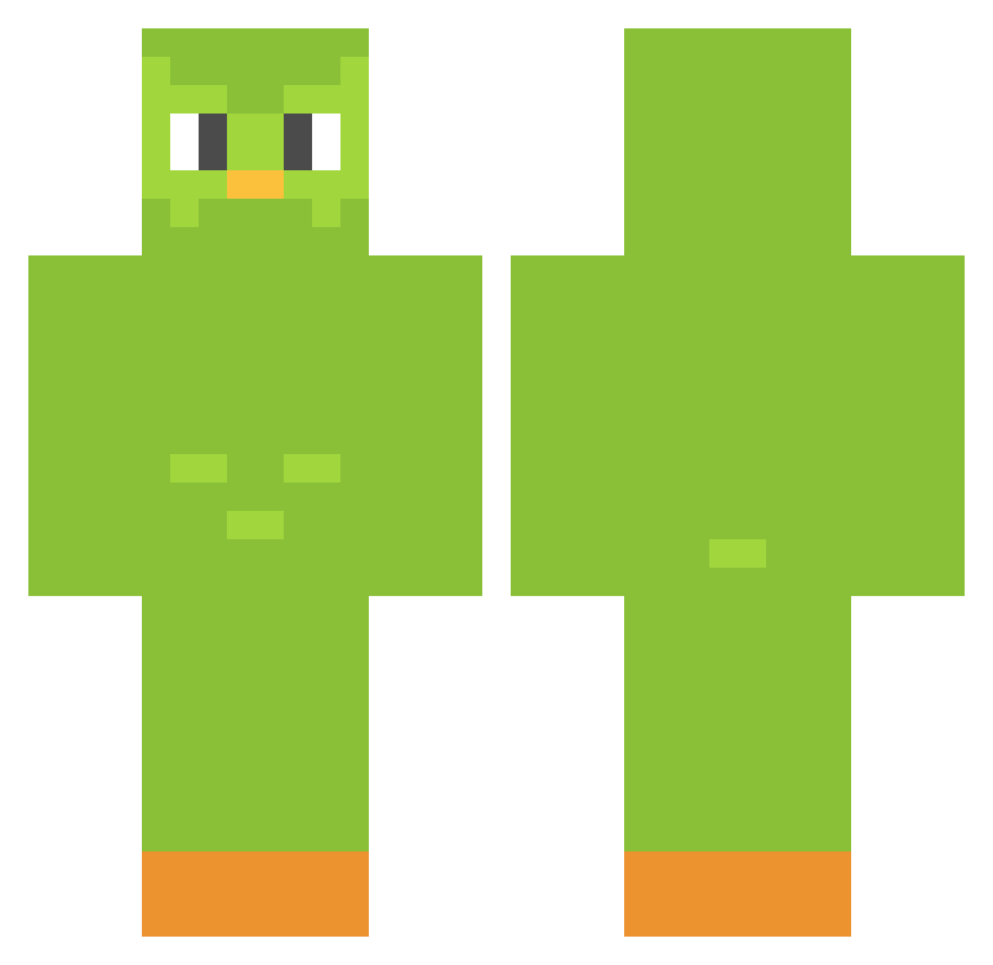 NatchoBoy Minecraft skin, front and back view