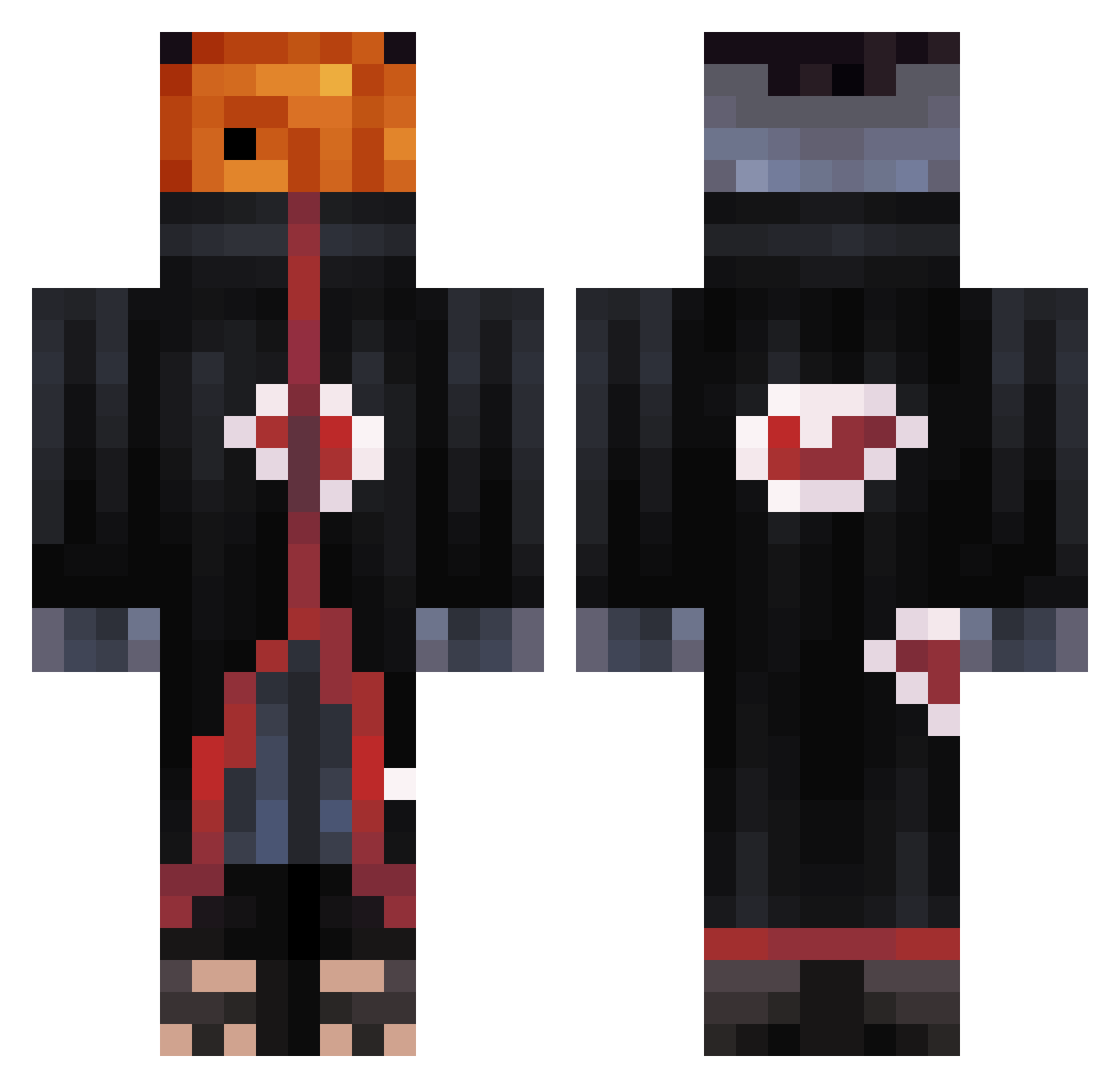 Madara_ Minecraft skin, front and back view