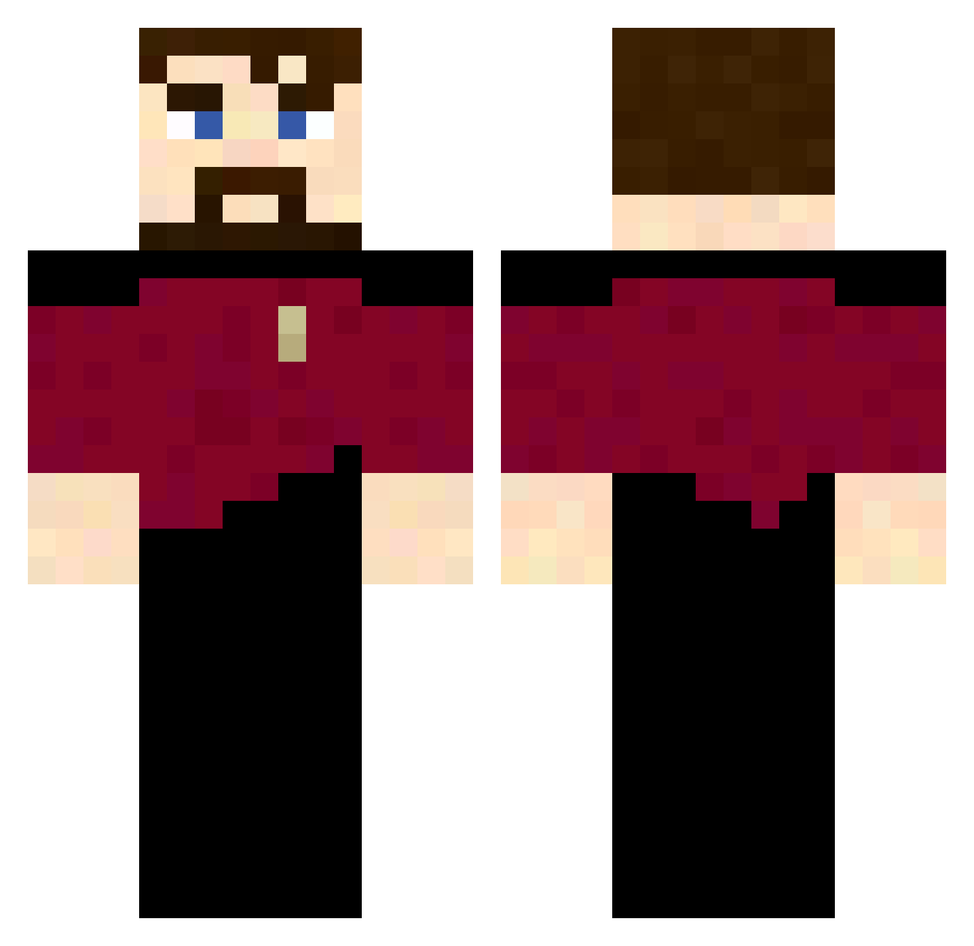 AdverbialBoar3 Minecraft skin, front and back view