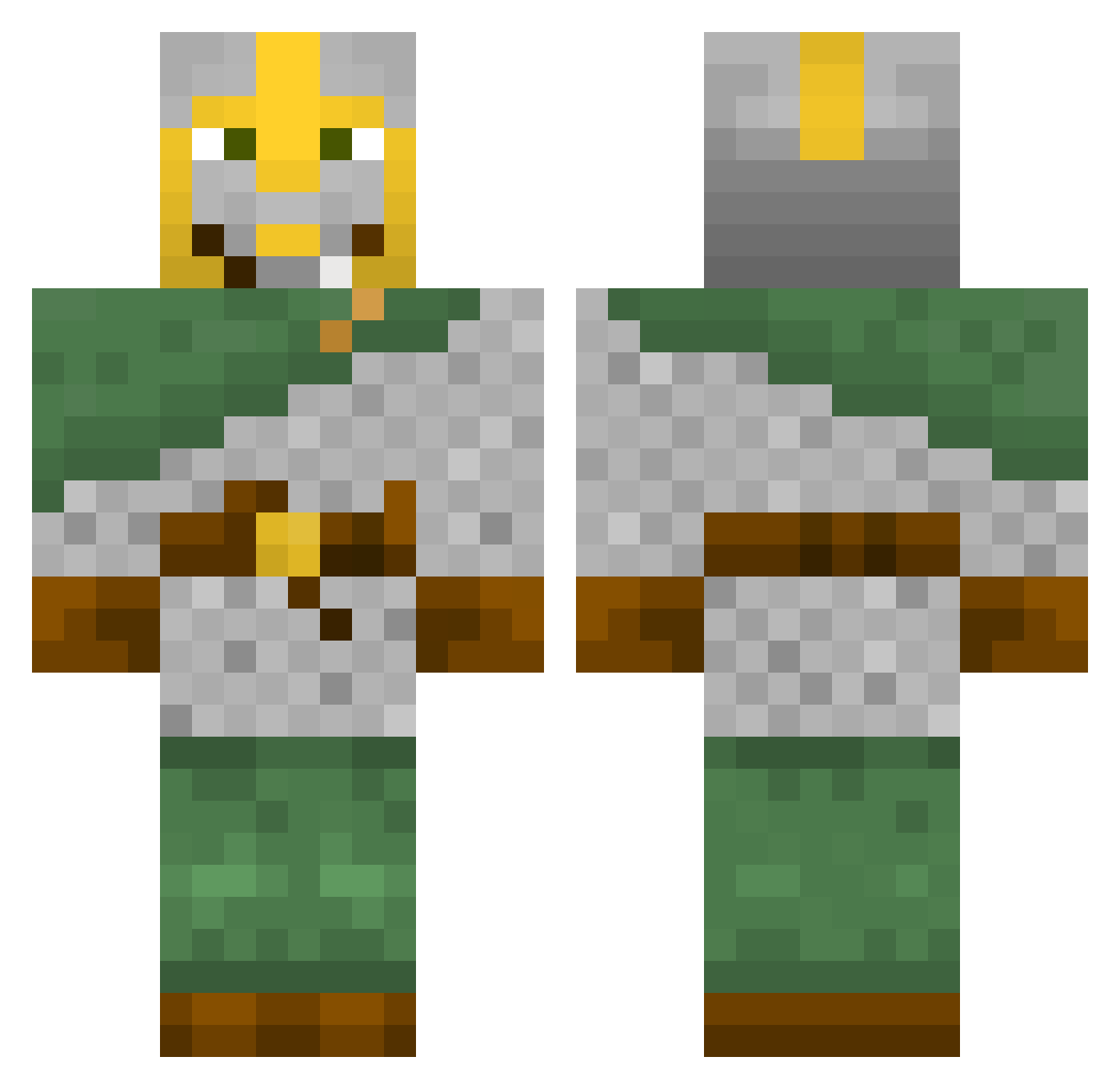 BleykCPS Minecraft skin, front and back view