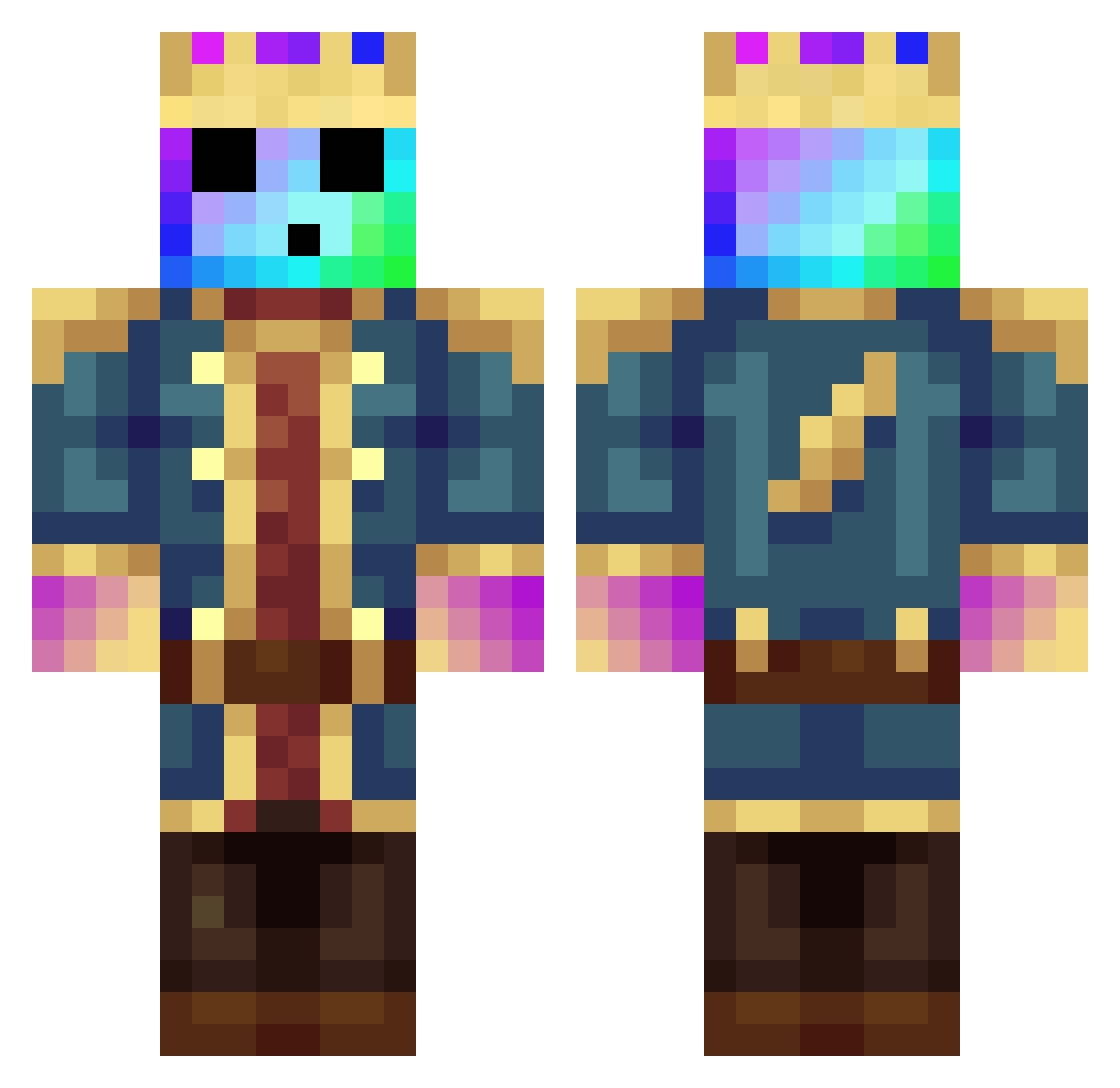 SnowDaisyOxO Minecraft skin, front and back view