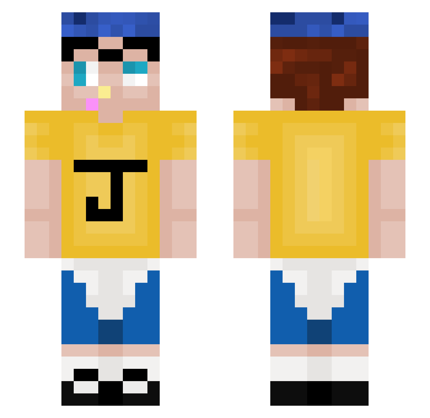 fatdawg Minecraft skin, front and back view