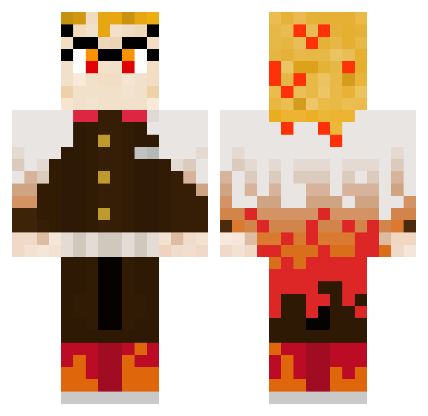 TheEqualizer20 Minecraft skin, front and back view