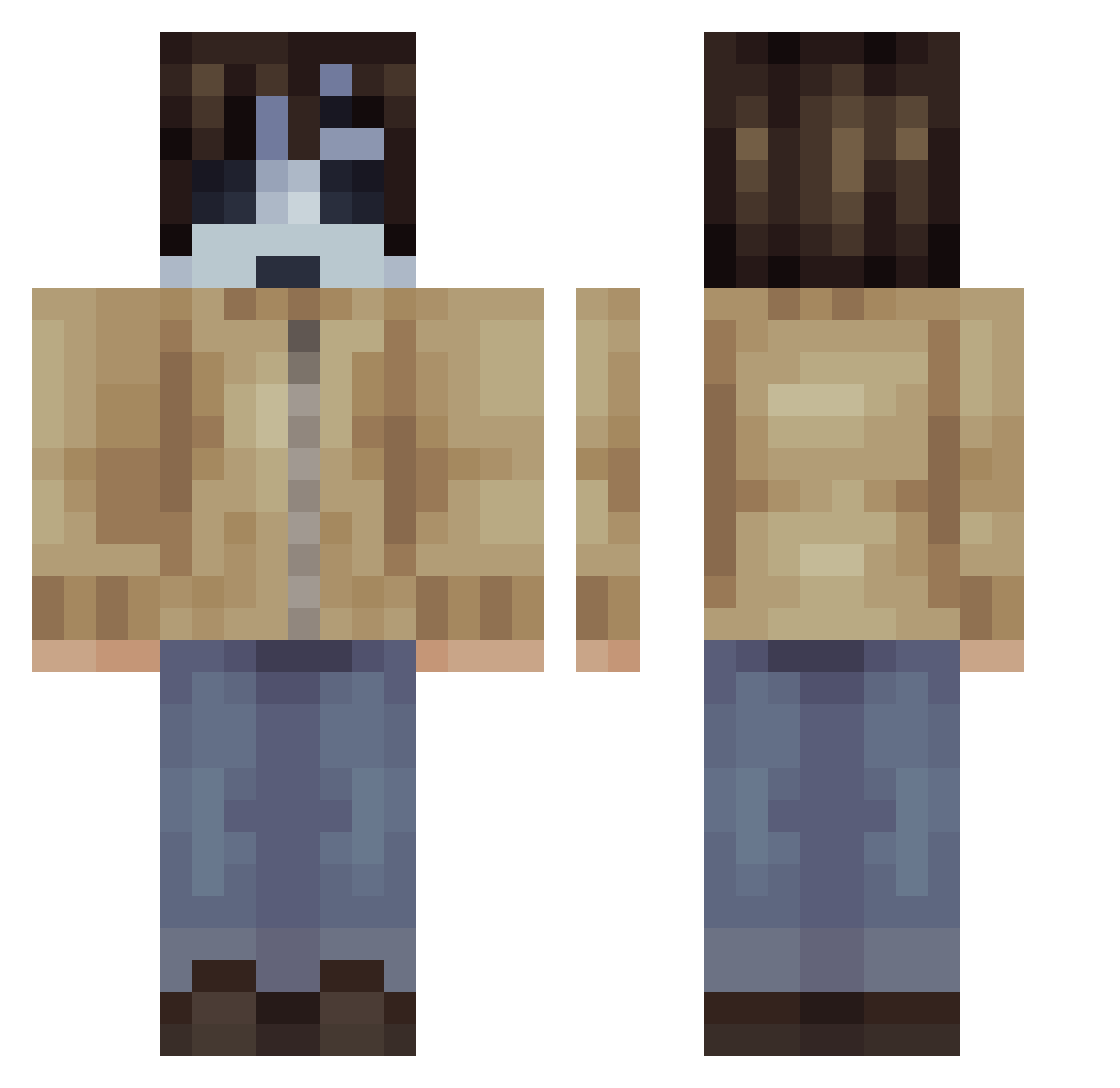 II_Coeda_II Minecraft skin, front and back view