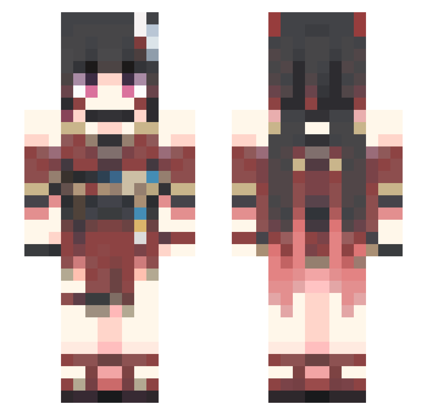 Nat_617 Minecraft skin, front and back view