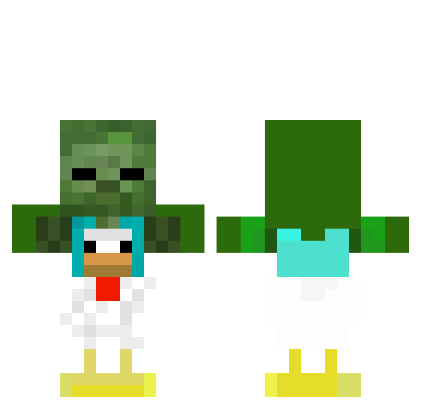 ColderGames Minecraft skin, front and back view
