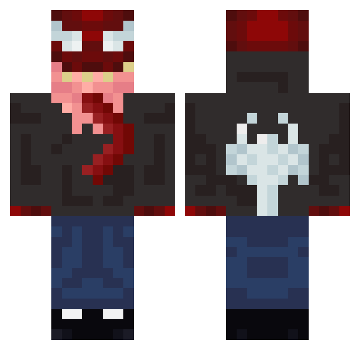 garfield_arab Minecraft skin, front and back view