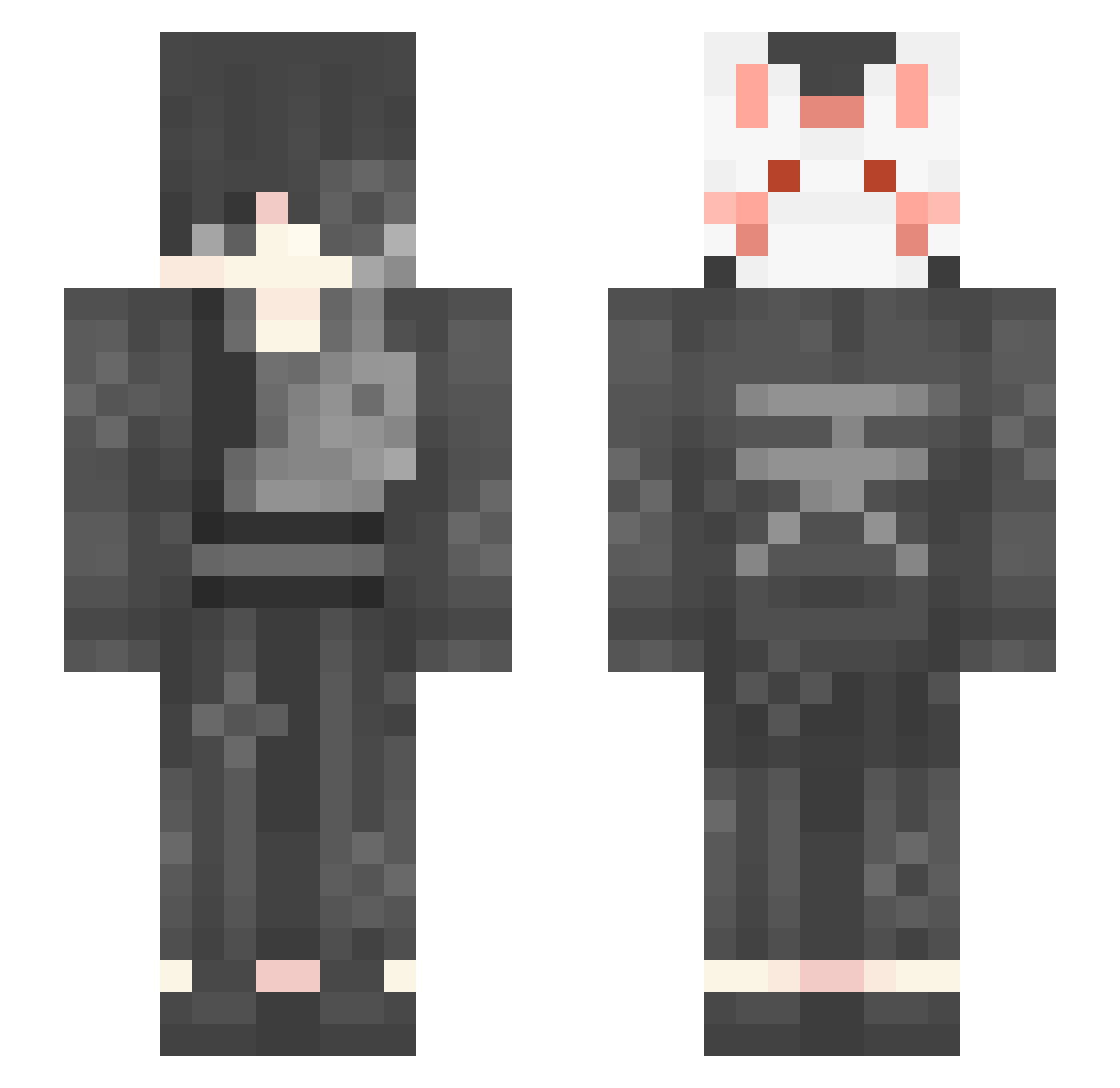 Jeeppey Minecraft skin, front and back view