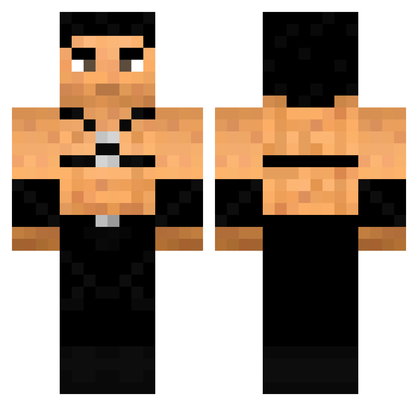 Firefox_03 Minecraft skin, front and back view