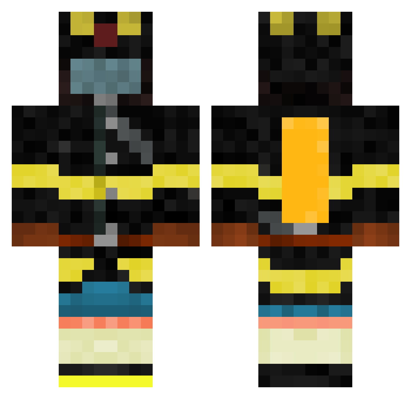 GreetheHusky Minecraft skin, front and back view