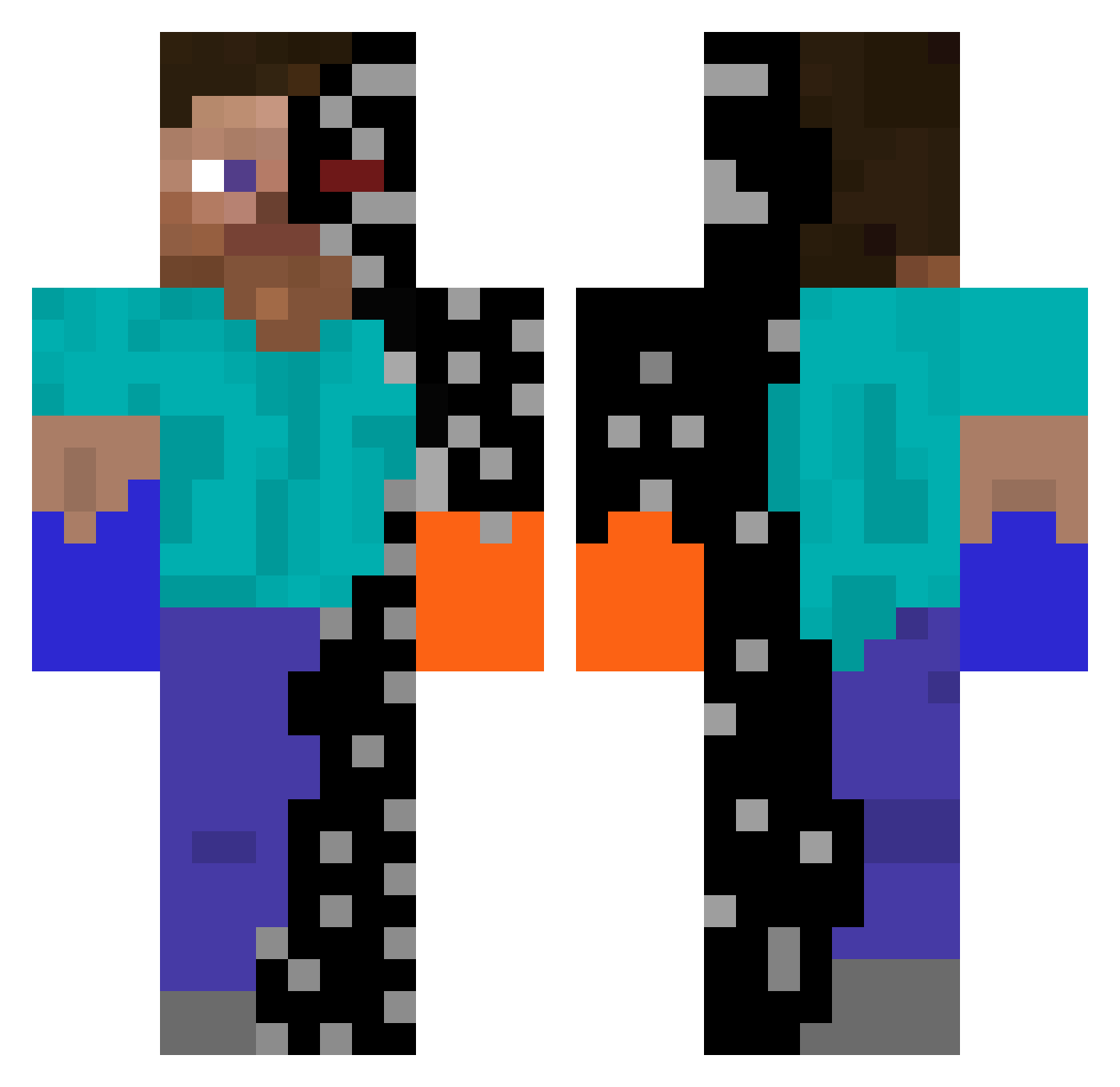 Limpan2008 Minecraft skin, front and back view
