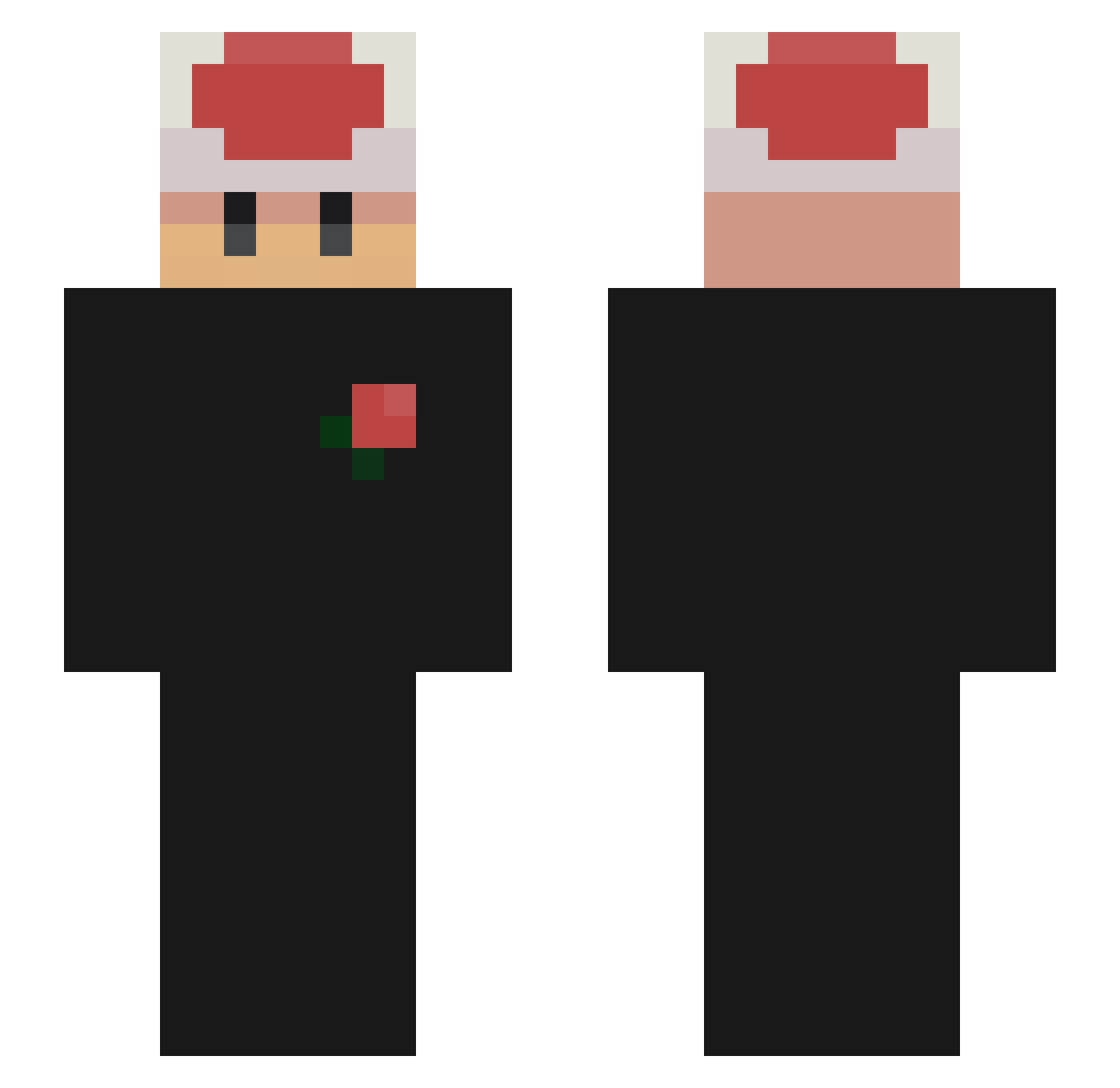 corgab1 Minecraft skin, front and back view