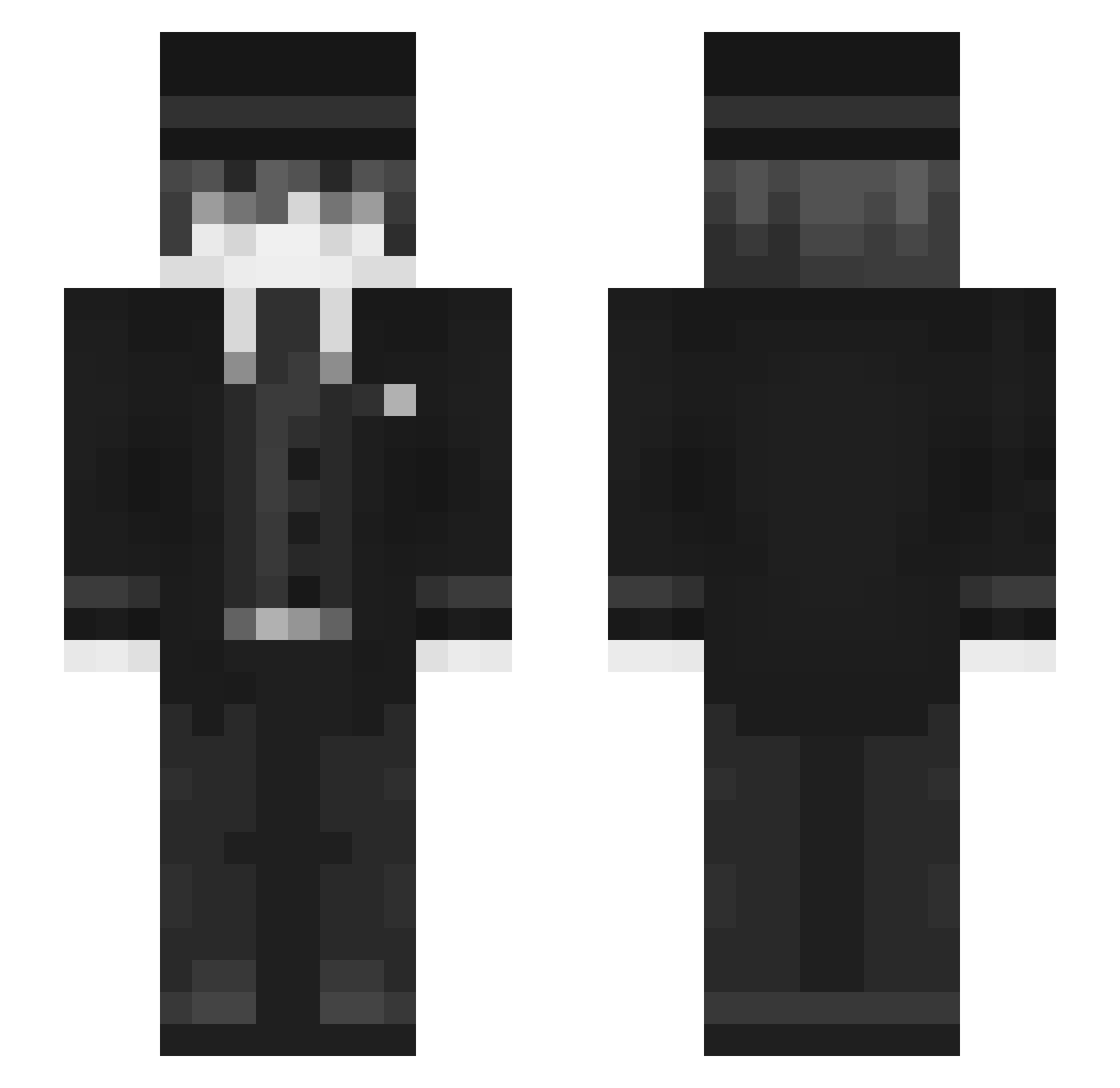 imRaidenx Minecraft skin, front and back view