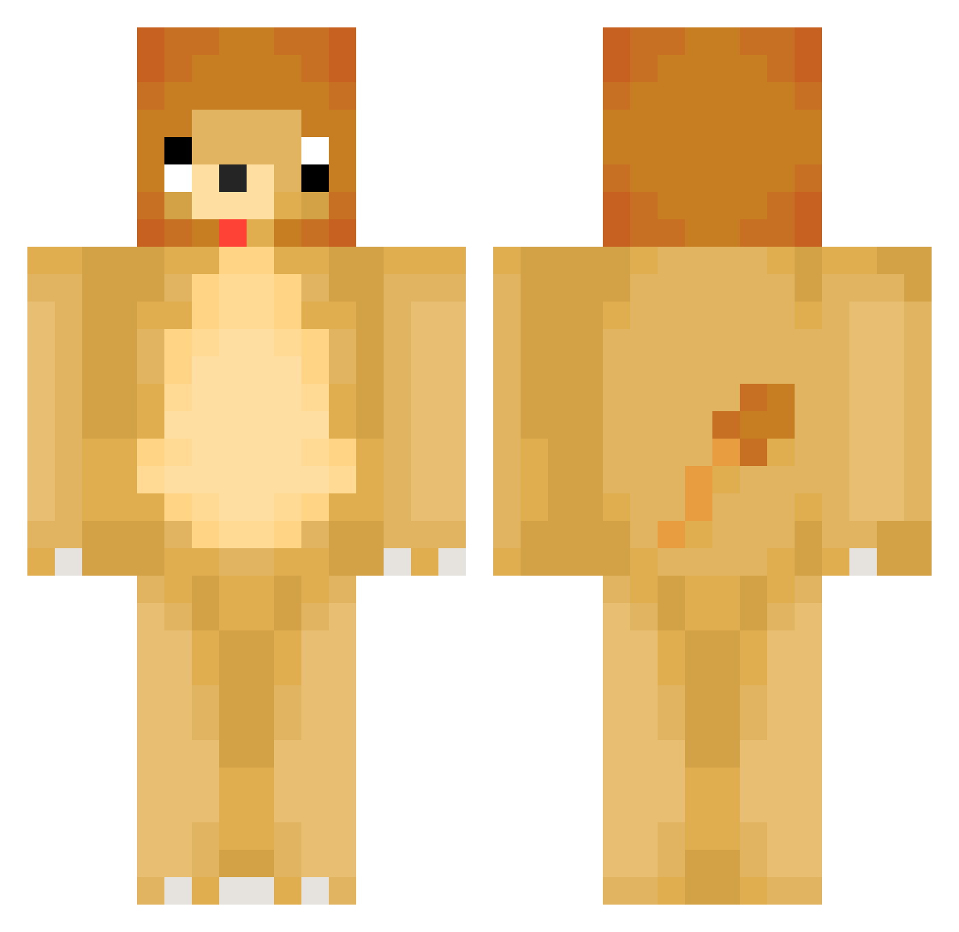 Troddn Minecraft skin, front and back view