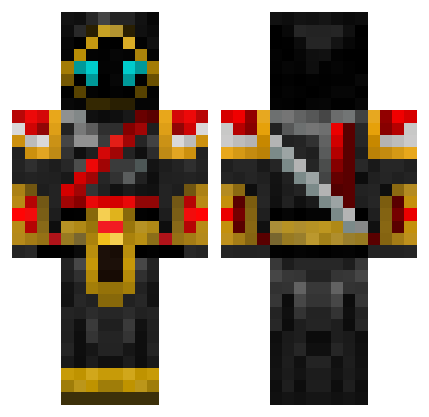 Pikolol9 Minecraft skin, front and back view