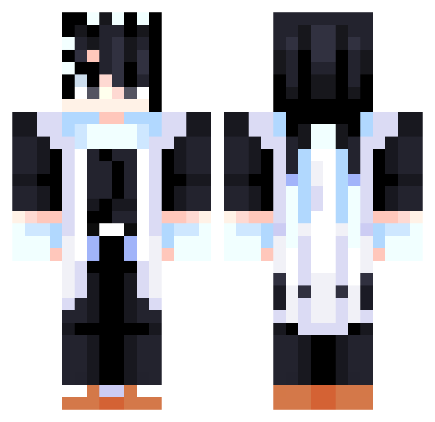 JanSavage Minecraft skin, front and back view