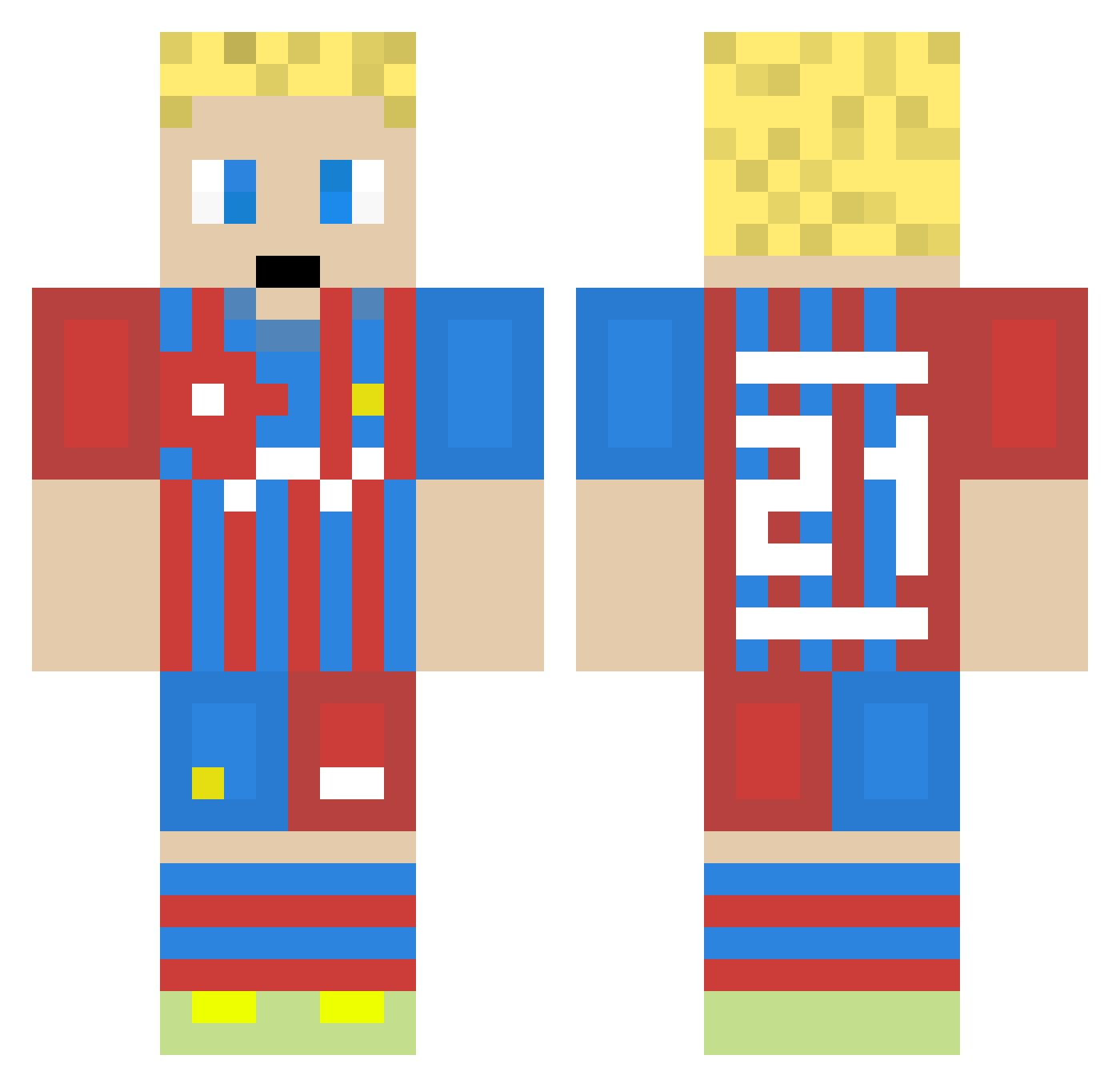 Incend_ Minecraft skin, front and back view