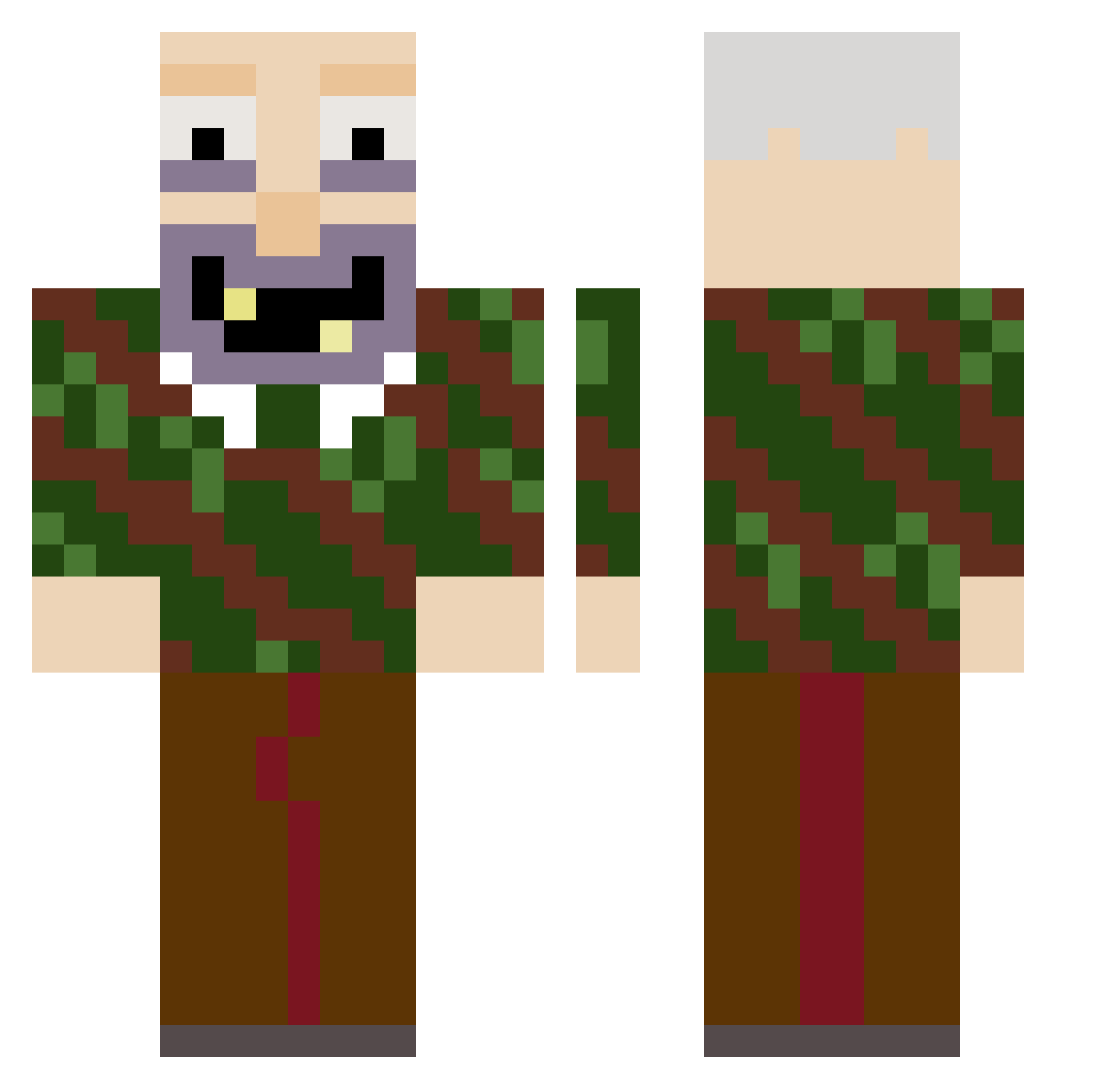 EVILWIZARD_ Minecraft skin, front and back view