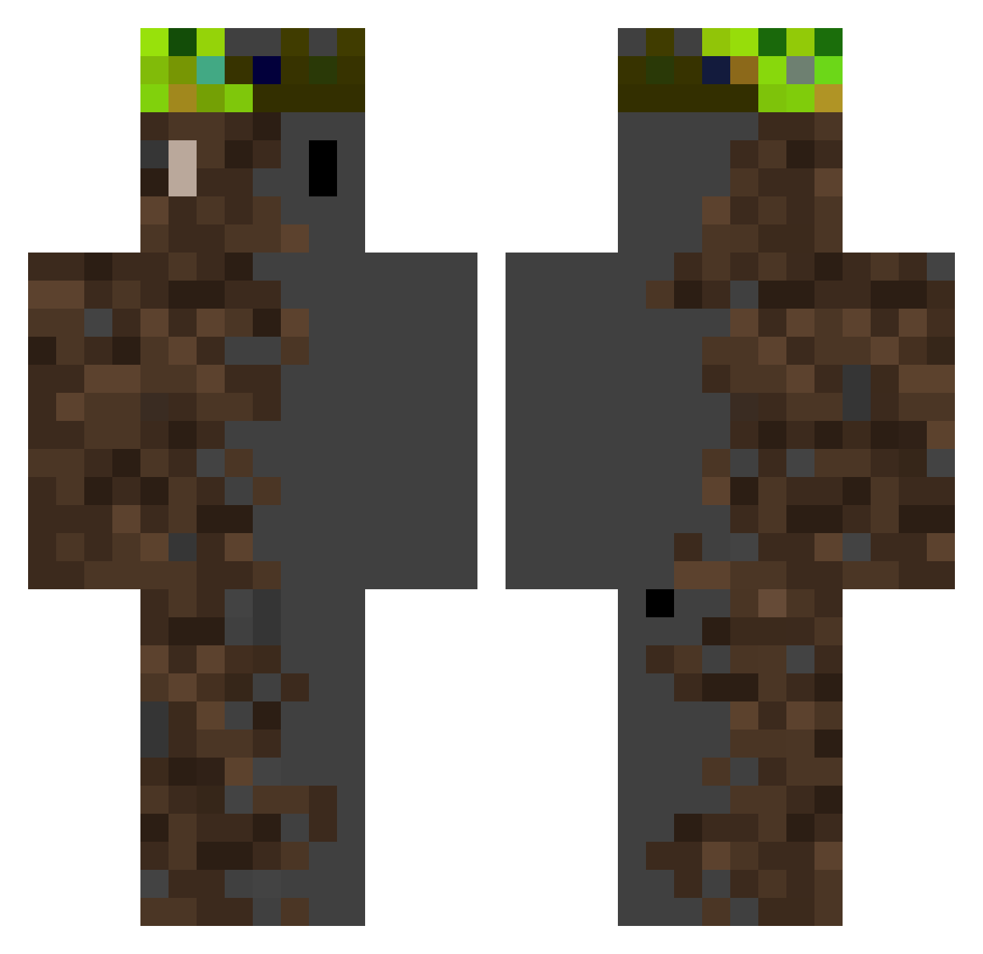 NKPRO66 Minecraft skin, front and back view