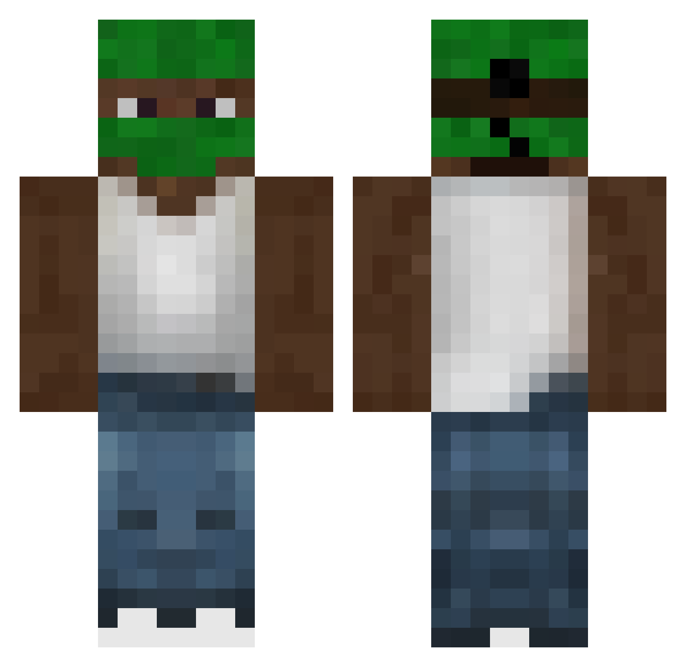 Grove_ST_ Minecraft skin, front and back view