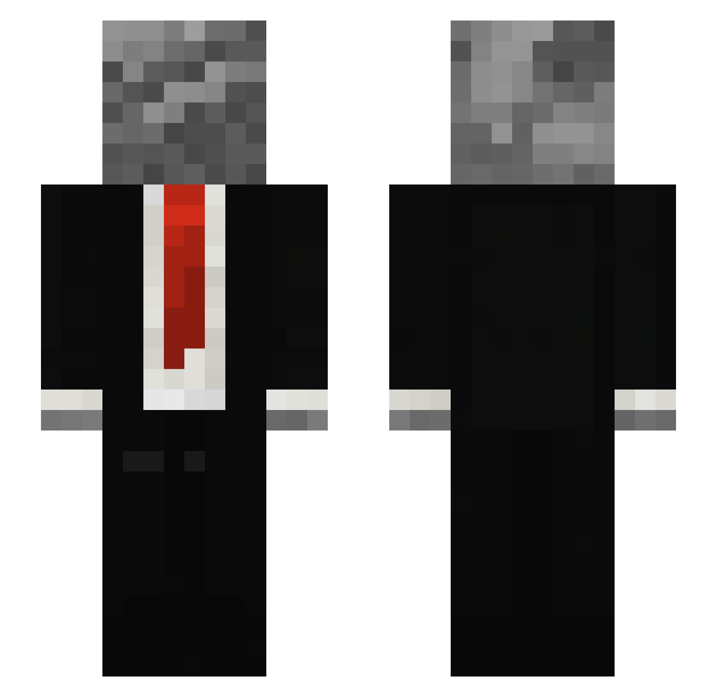 headcrabdestroye Minecraft skin, front and back view