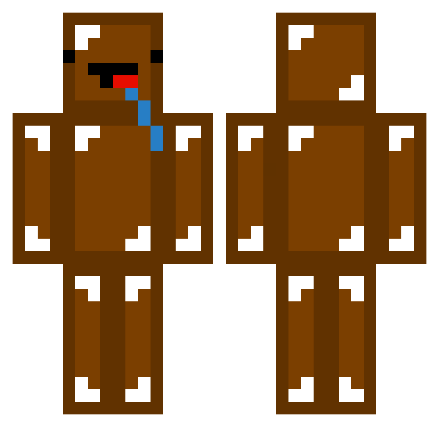 JakeHaze20 Minecraft skin, front and back view
