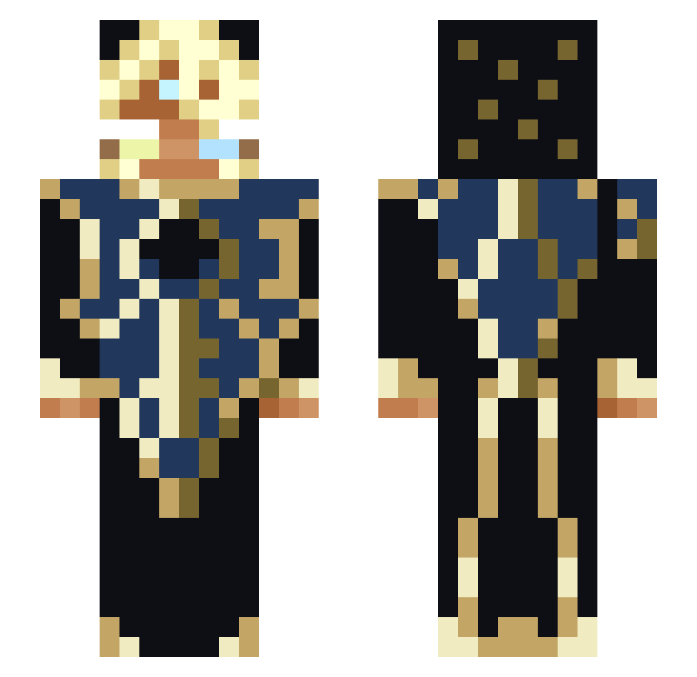 Mheresa Minecraft skin, front and back view