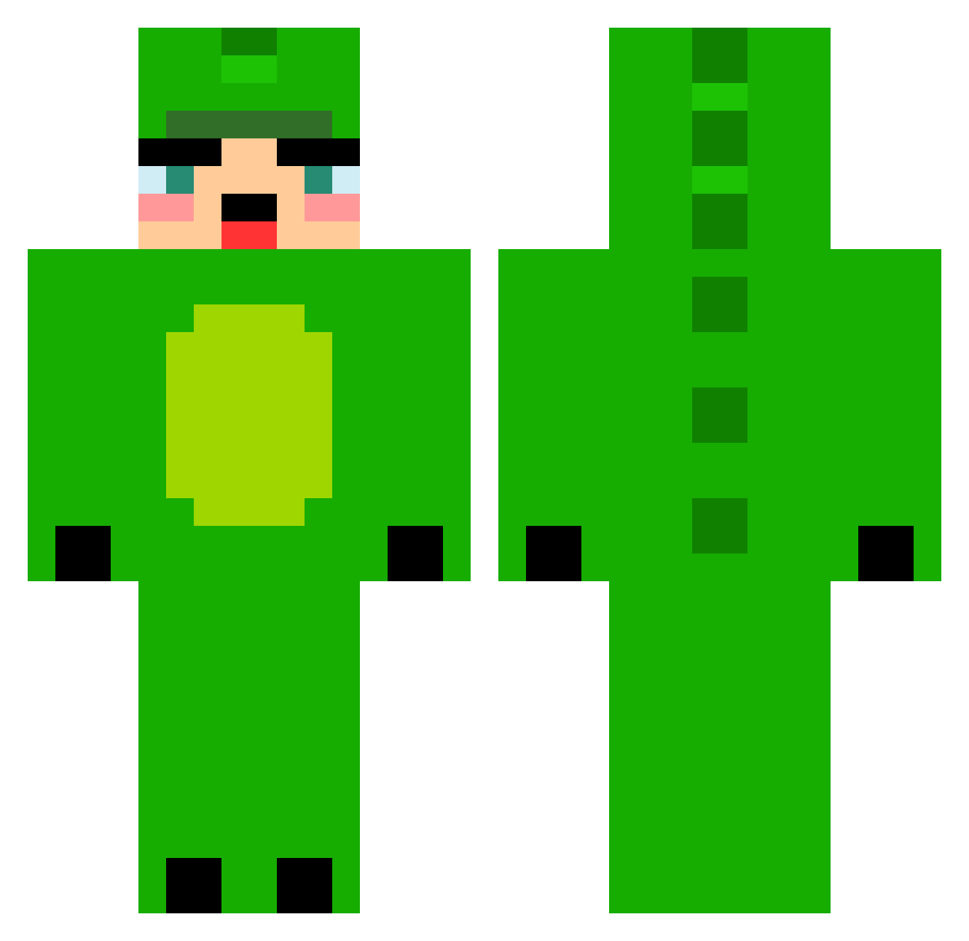 Chogie_ Minecraft skin, front and back view