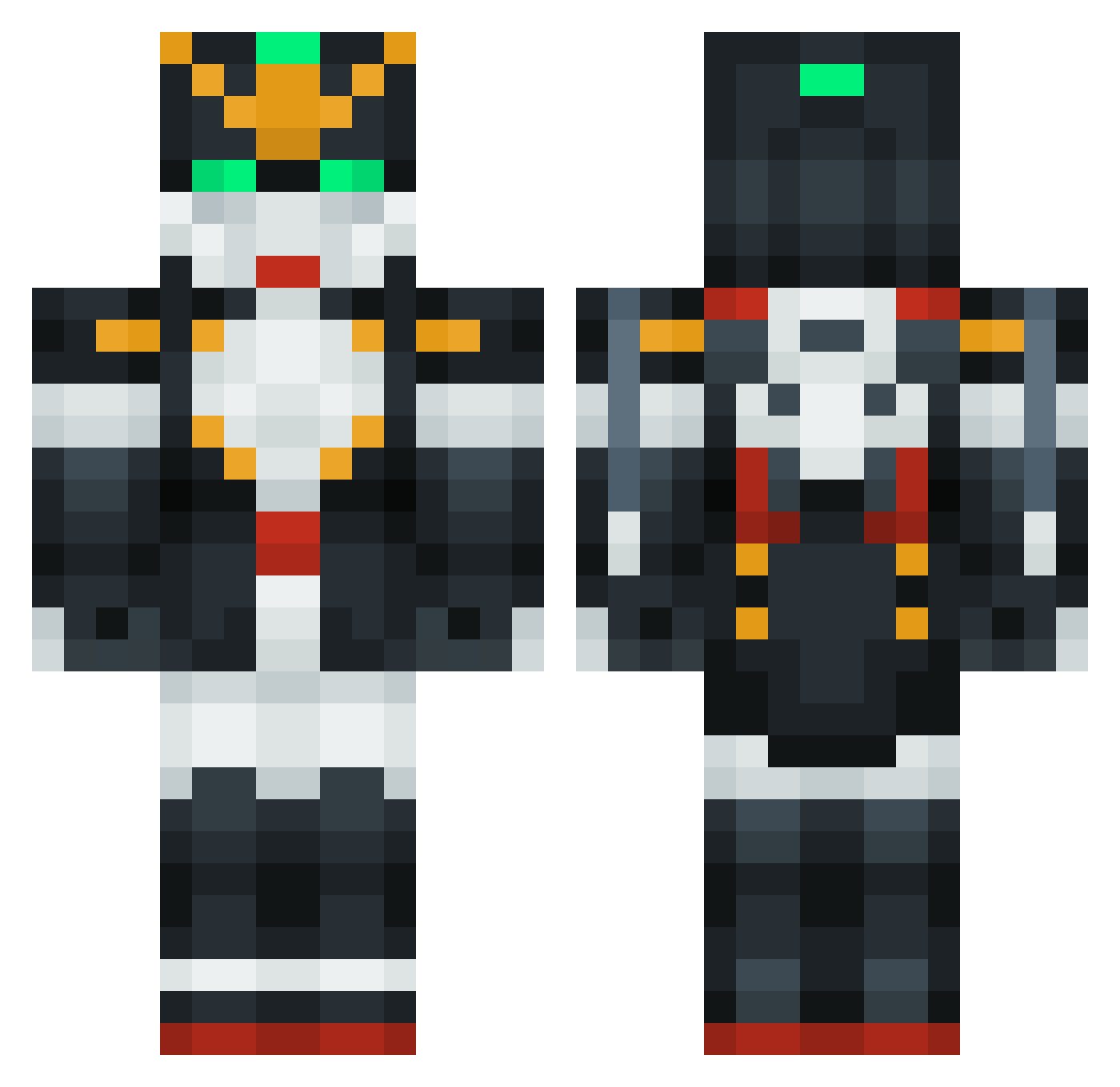 D8Mk Minecraft skin, front and back view