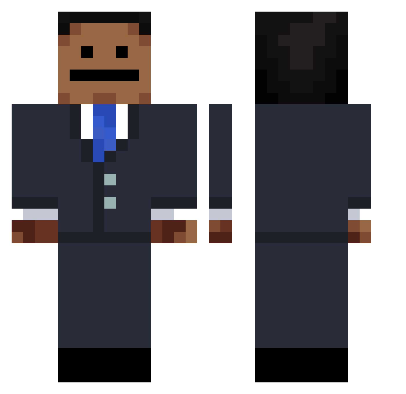 SHEEESH420 Minecraft skin, front and back view