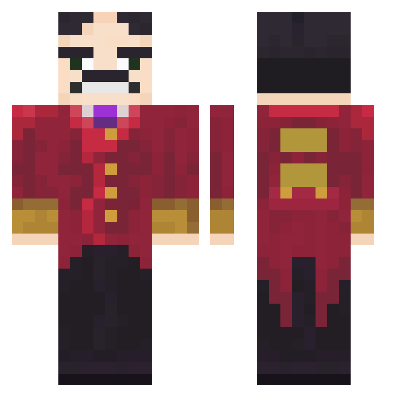 Adyatma Minecraft skin, front and back view