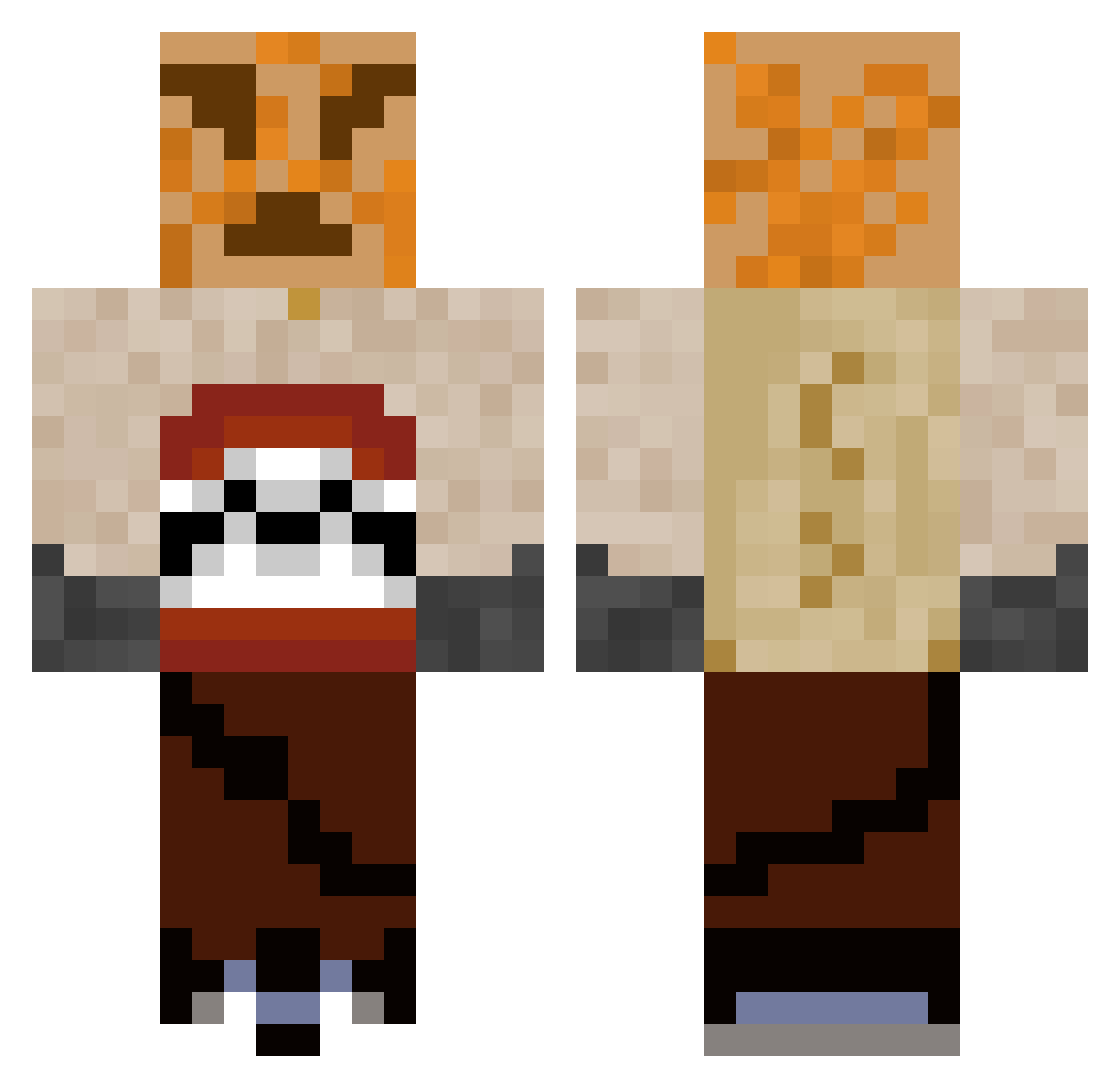 dominikmoki Minecraft skin, front and back view