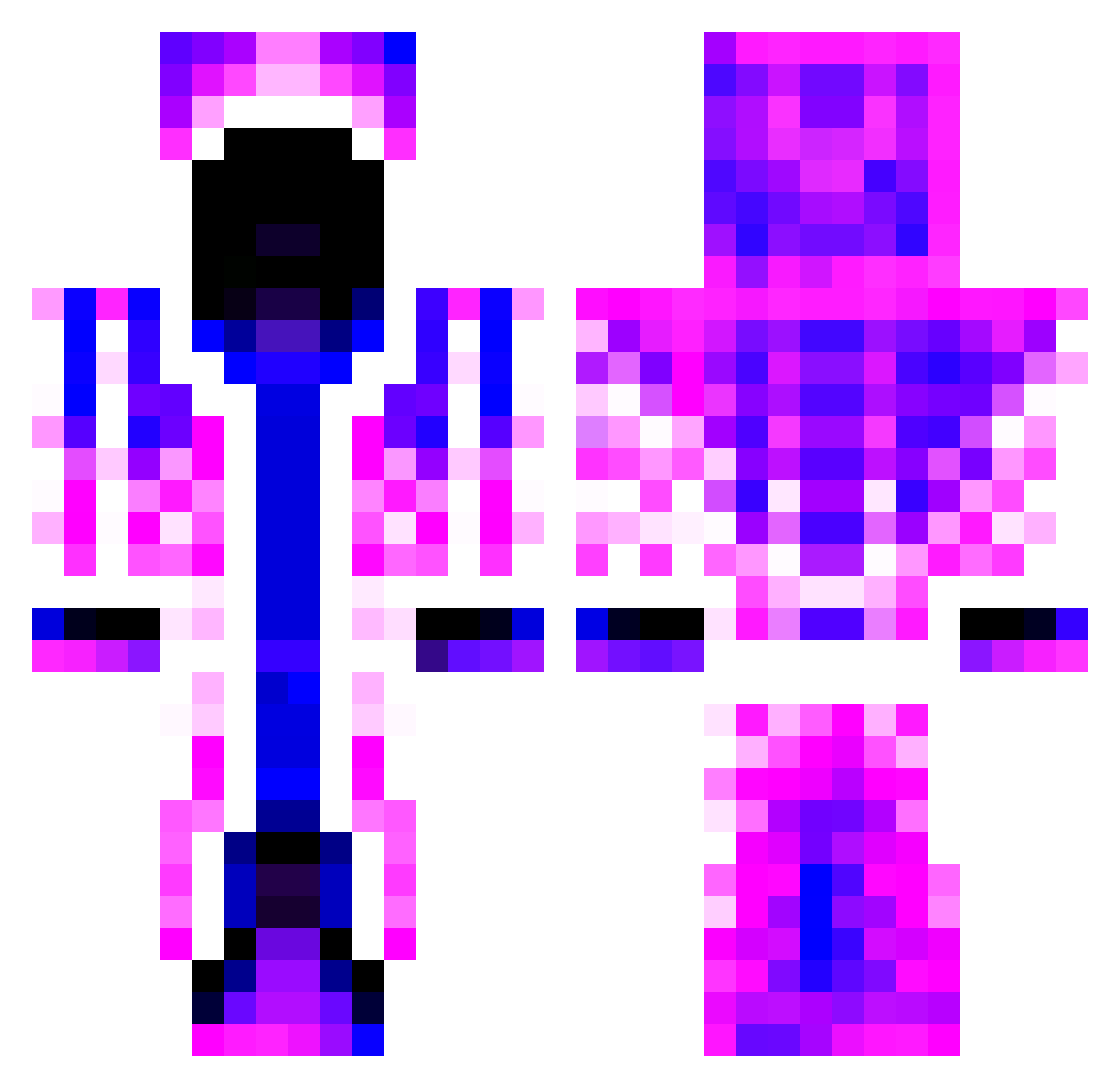 Ollepro08 Minecraft skin, front and back view